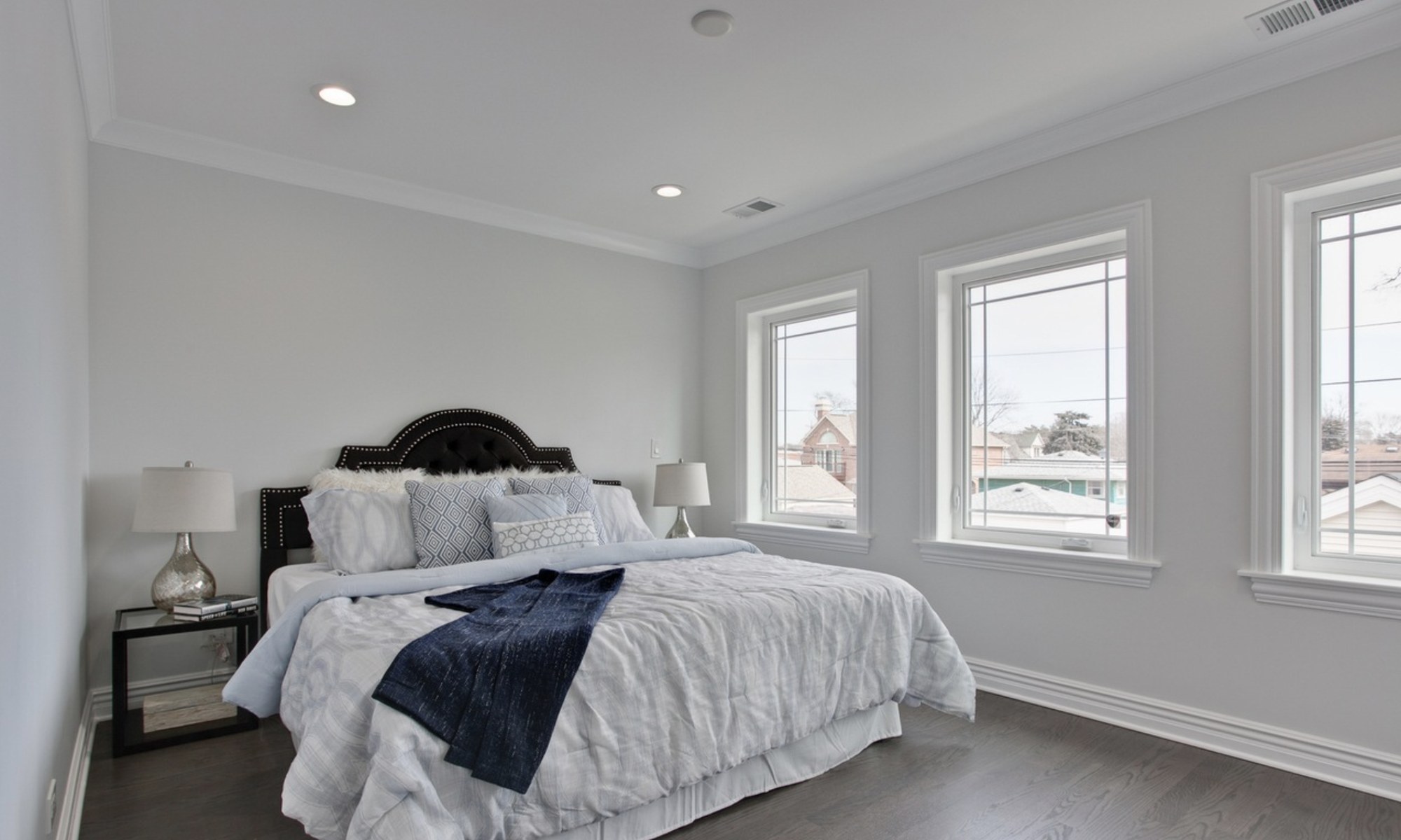 Primary bedroom after staging by Home Envy