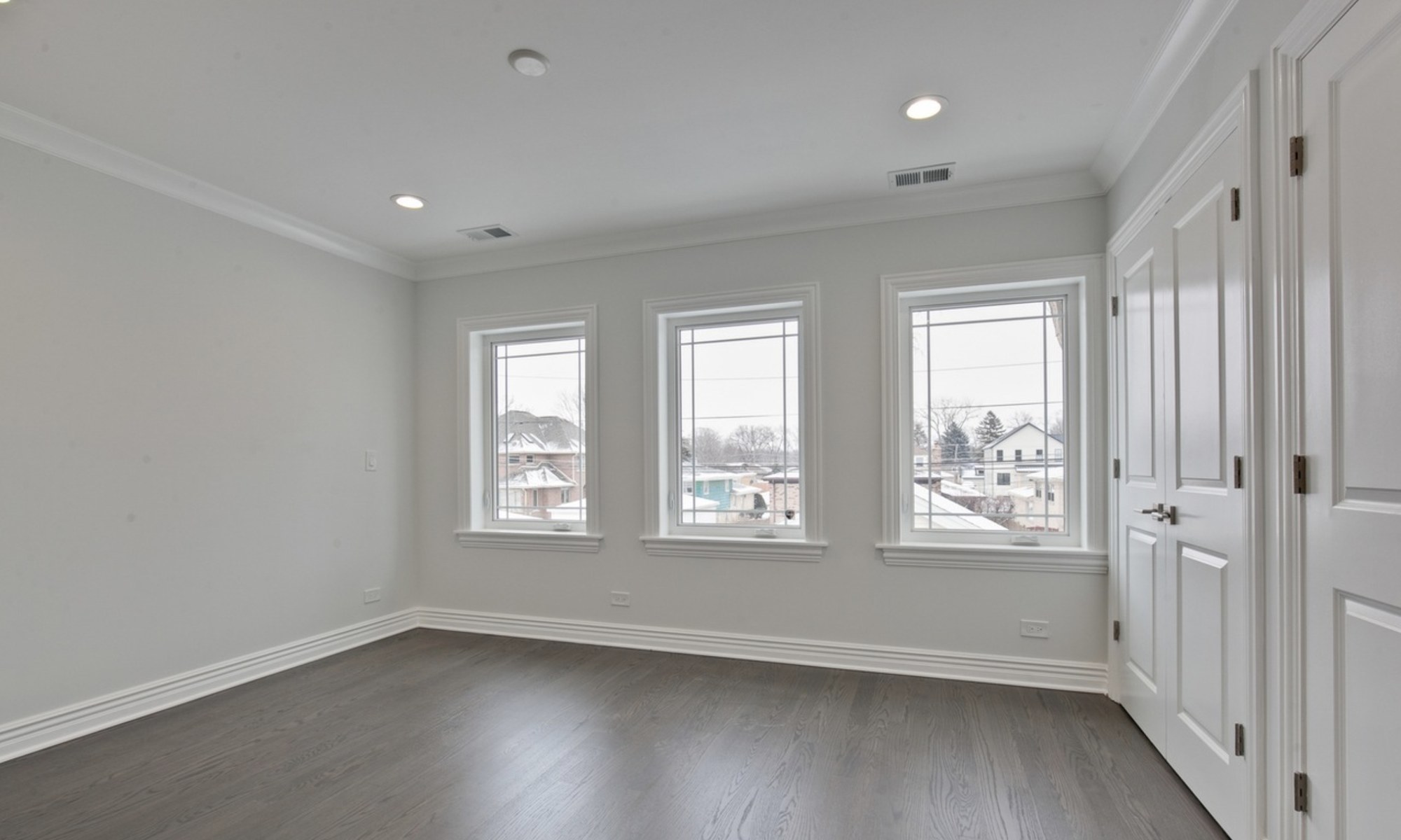 Primary bedroom before staging