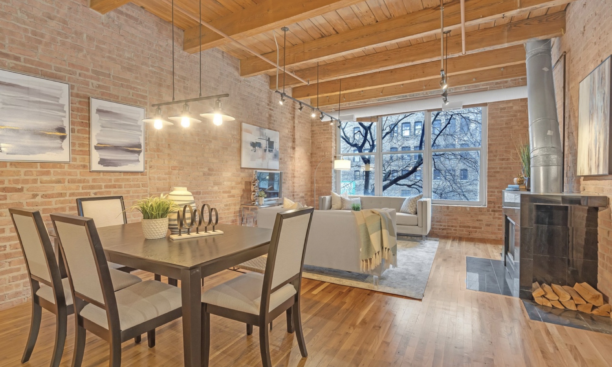 Chicago loft after staging by Home Envy
